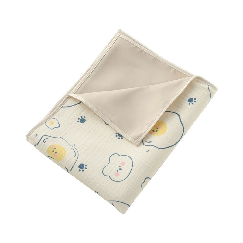 Portable Baby Diaper Table Protector - Reusable Waterproof Cotton Changing Pad