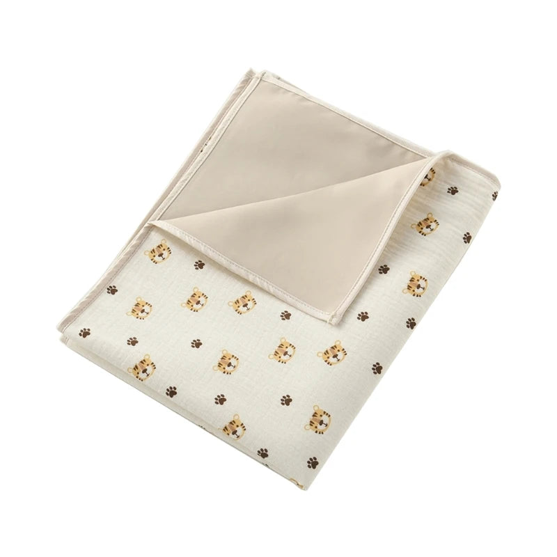 Portable Baby Diaper Table Protector - Reusable Waterproof Cotton Changing Pad