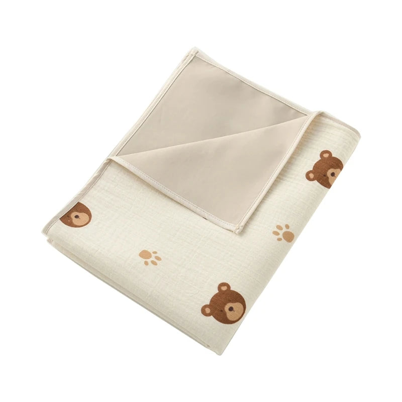 Portable Baby Diaper Table Protector - Reusable Waterproof Cotton Changing Pad