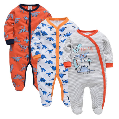KAVKAS Baby Cotton Rompers – Cartoon Jumpsuit Set 0–12 Months