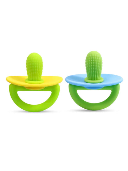 Silicone Teething Ring – Pacifier Style with Massage Dots for Gum Relief (3+ Months)