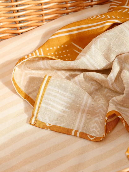 Kangobaby Cotton Muslin Swaddle Blanket & Bath Towel