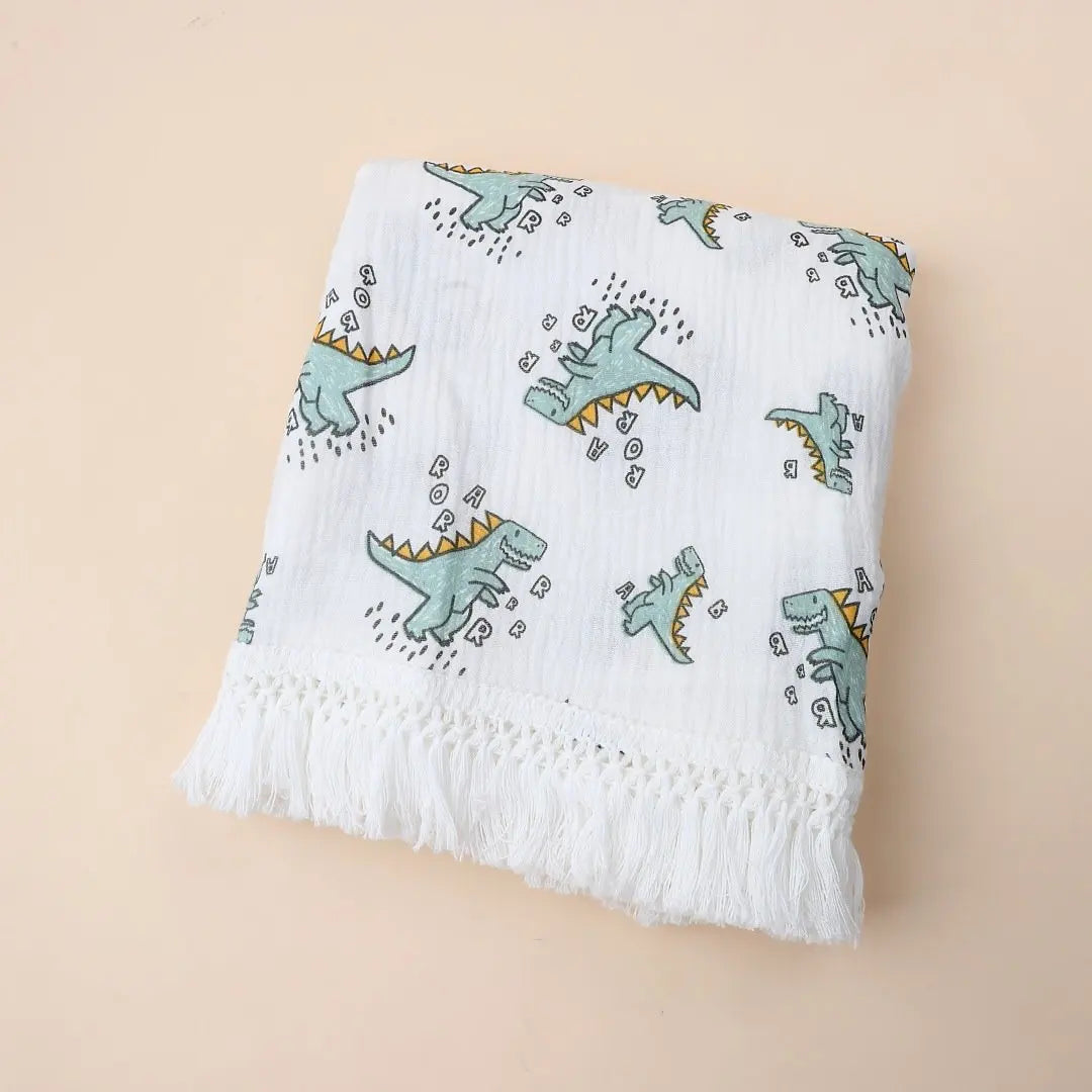 2 Layer Cotton Muslin Baby Blanket Floral Sunflower Newborn Swaddle Wrap Cloth Boy Girl Receiveing Blanket Baby Stroller Blanket
