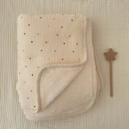 Winter Baby Blanket – Soft Fleece & Muslin Stroller Cover