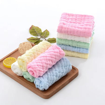 6-Layer Muslin Baby Towel – Soft Face & Burp Cloth