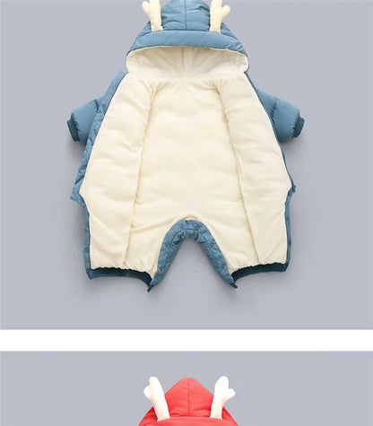 Warm Baby Snowsuit – Hooded Winter Jumpsuit 0–3 Years