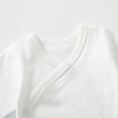 Long-Sleeve Baby Wrap Top – Cotton Newborn Shirt 0–12 Months