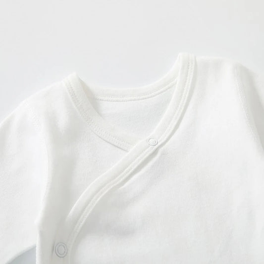 Long-Sleeve Baby Wrap Top – Cotton Newborn Shirt 0–12 Months
