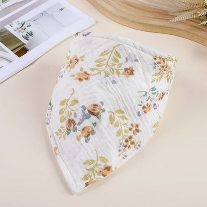 Cotton Baby Bandana Bib – Soft Feeding & Drool Scarf