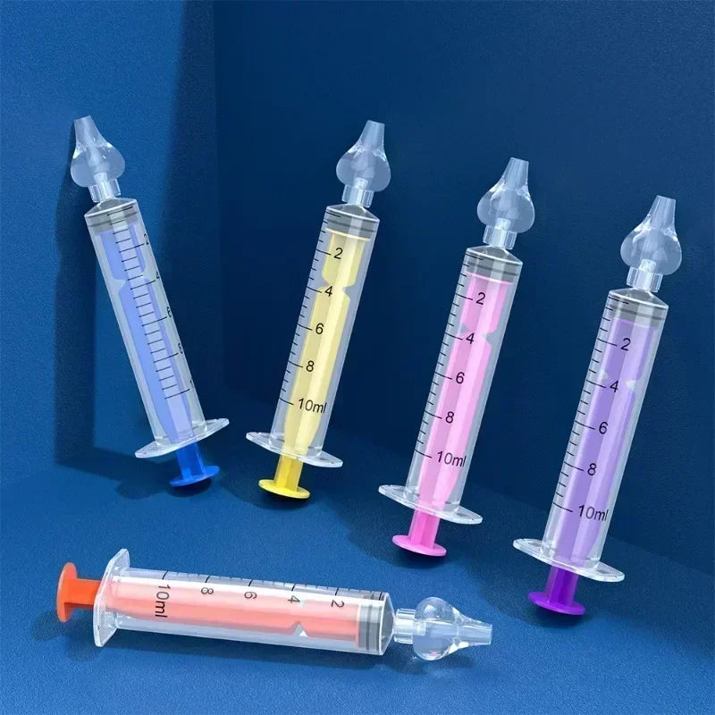 1/2/4/5/6/7PCS Silicone Baby Nasal Aspirator Syringe Baby Nose Cleaner Rhinitis Nasal Washer Irrigator Nose Washing for Children
