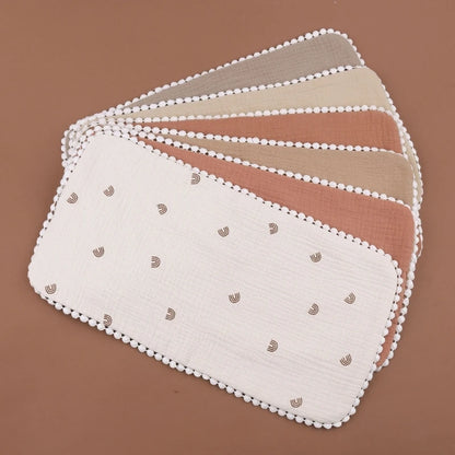 5-Pack Gauze Baby Burp Cloths – Soft Absorbent Towels
