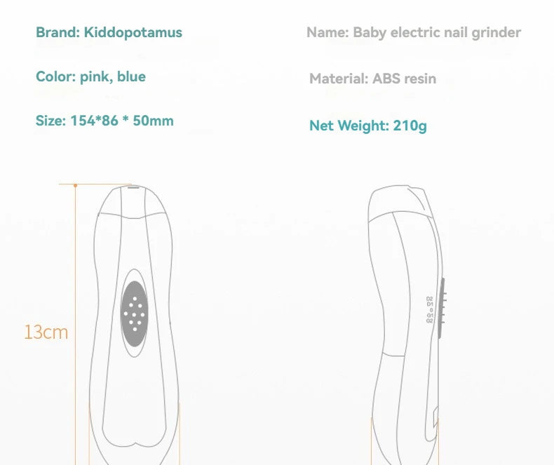 Electric Baby Nail Grinder - 6-in-1 Safe Manicure Kit for Newborns & Toddlers