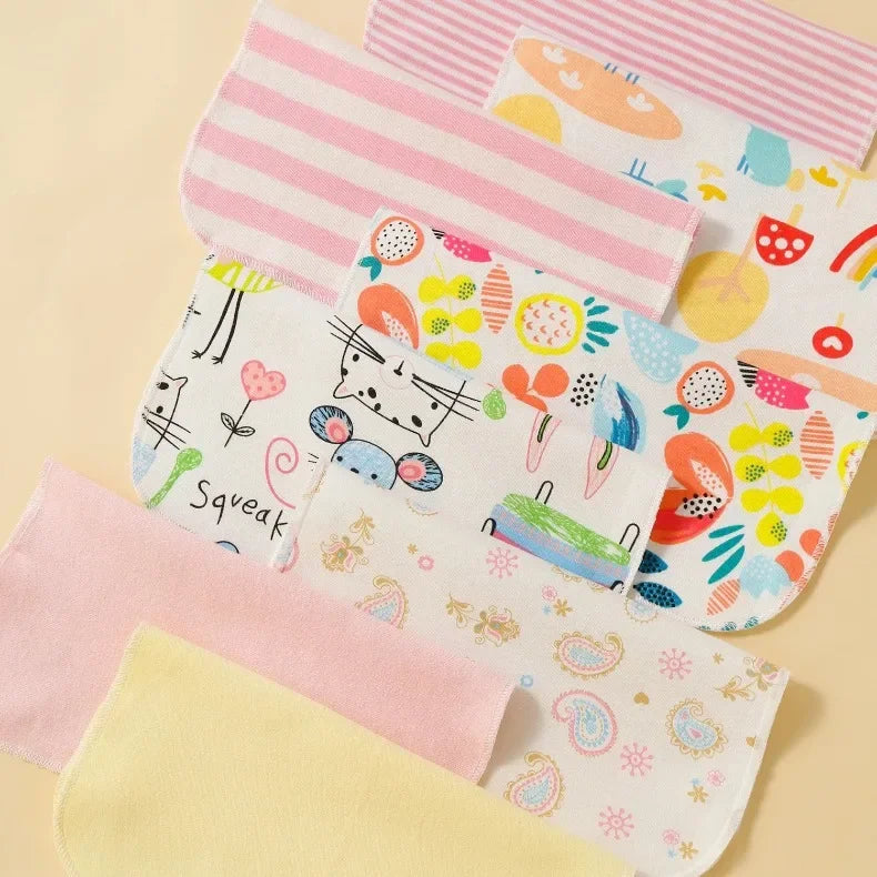8-Piece Cotton Baby Towel Set – Soft Washcloths & Handkerchiefs for Newborns (0-24 Months)