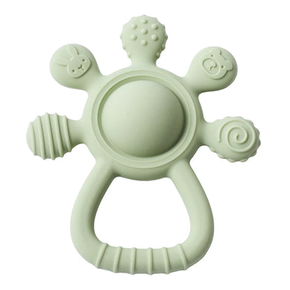 Silicone Baby Teether Rattle – Sensory Toy 0–12 Months