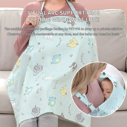 Summer Nursing Cover - Lightweight Breathable Breastfeeding Cape & Privacy Towel