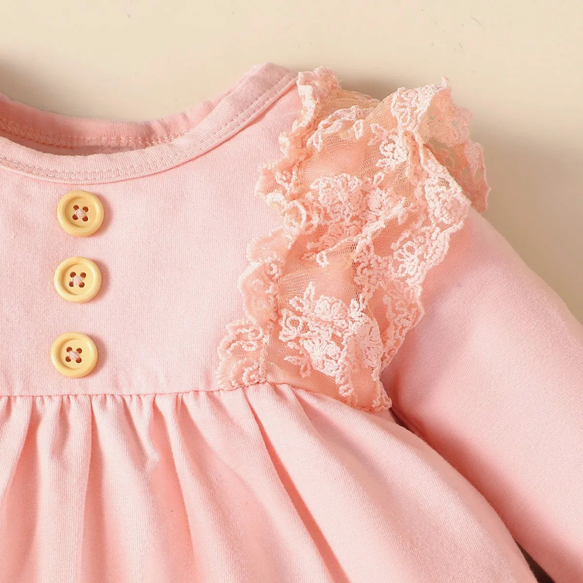 2PCS Infant Girl Clothes Set Long Sleeved Lace Top+Flower Pants Fashion Cute Spring&Autumn Outfit for Toddler Girl 3-24 Months