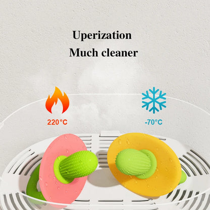 Silicone Teething Ring – Pacifier Style with Massage Dots for Gum Relief (3+ Months)