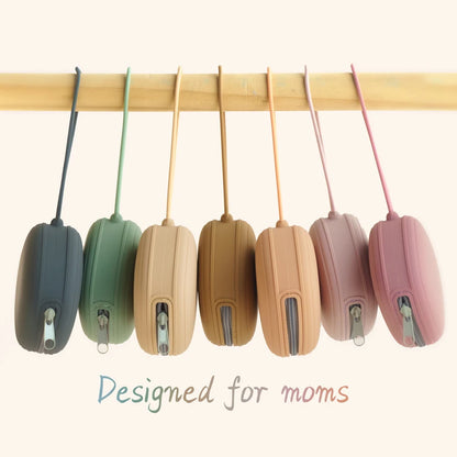 Silicone Pacifier Case – Portable Zipper Soother Holder