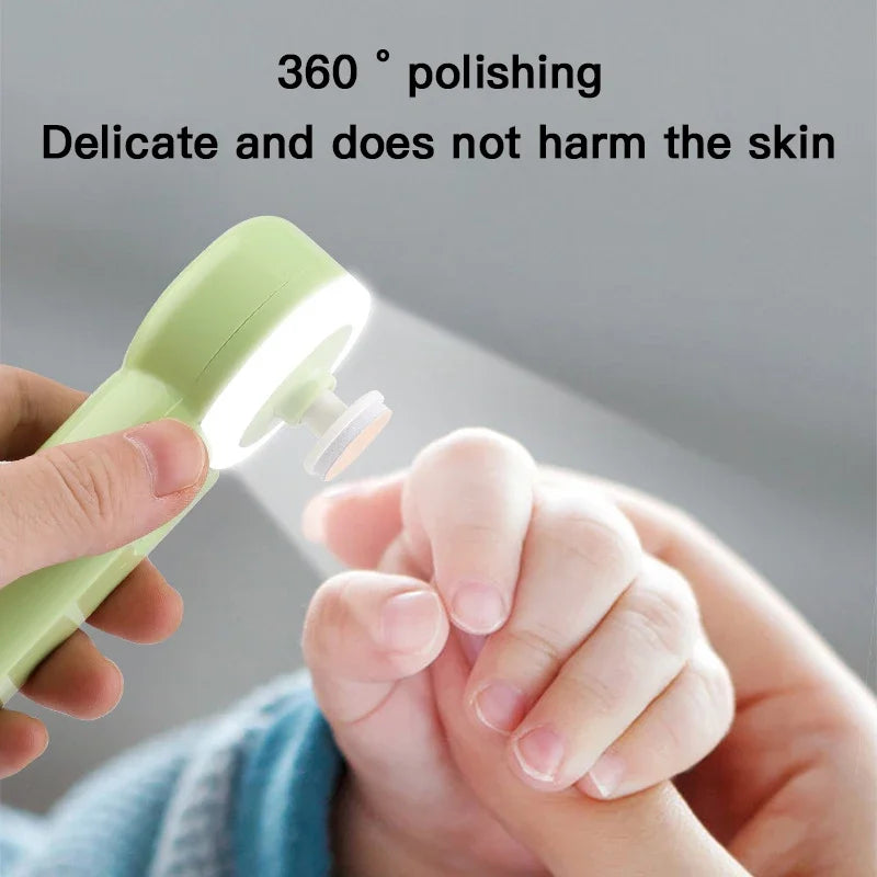 Luminous Rechargeable Baby Nail Grinder – Safe & Silent Electric Clipper for Newborns (0+ Months)
