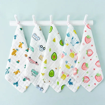 6-Layer Muslin Baby Towel – Soft Face & Burp Cloth