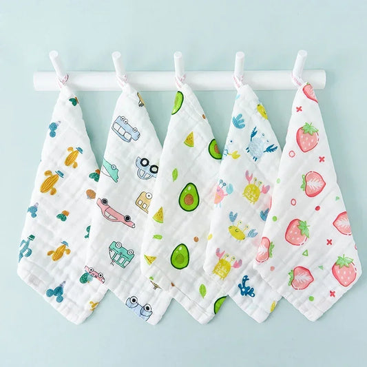 6-Layer Muslin Baby Towel – Soft Face & Burp Cloth