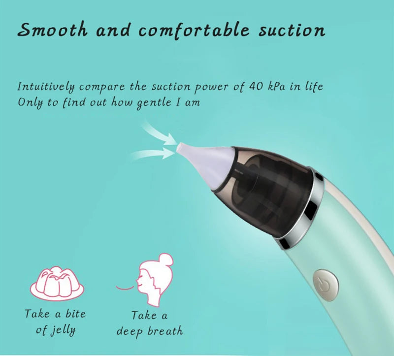 Electric Baby Nasal Aspirator - Safe Hygienic Nose Cleaner for Newborns & Infants