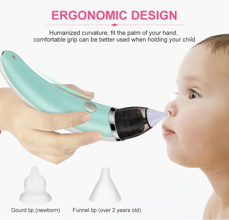Electric Baby Nasal Aspirator - Safe Hygienic Nose Cleaner for Newborns & Infants
