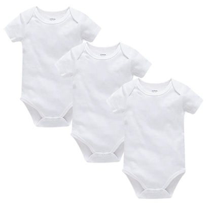 KAVKAS Cotton Baby Bodysuit – White Short-Sleeve 18–24M