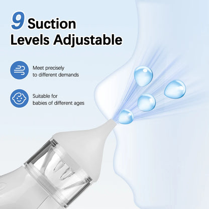 Electric Baby Nasal Aspirator – 9-Level Rechargeable Nose Cleaner