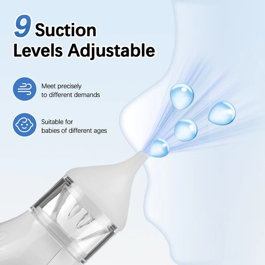 Electric Baby Nasal Aspirator – 9-Level Rechargeable Nose Cleaner