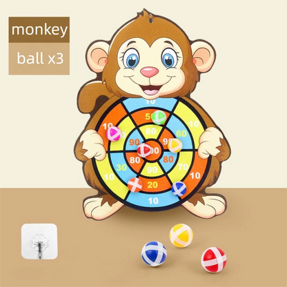 Montessori Dart Board Game - Sticky Ball Target Game for Kids 3-7 Years