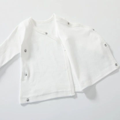 Long-Sleeve Baby Wrap Top – Cotton Newborn Shirt 0–12 Months
