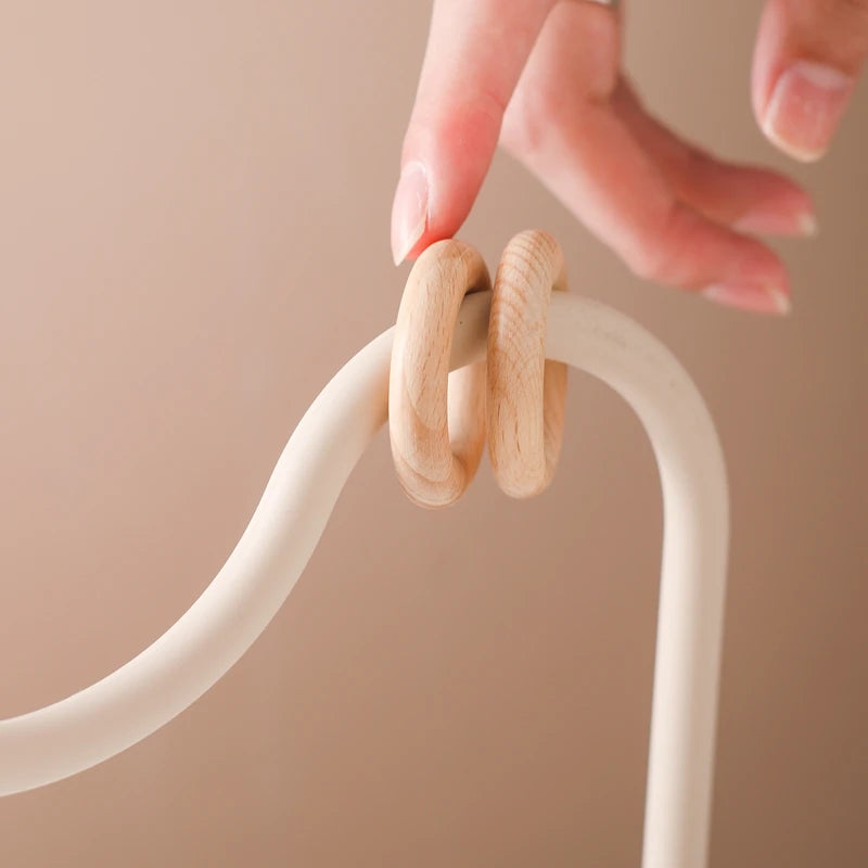 Montessori Silicone Teething Track Maze - Educational Wooden Roller Coaster Bead Toy