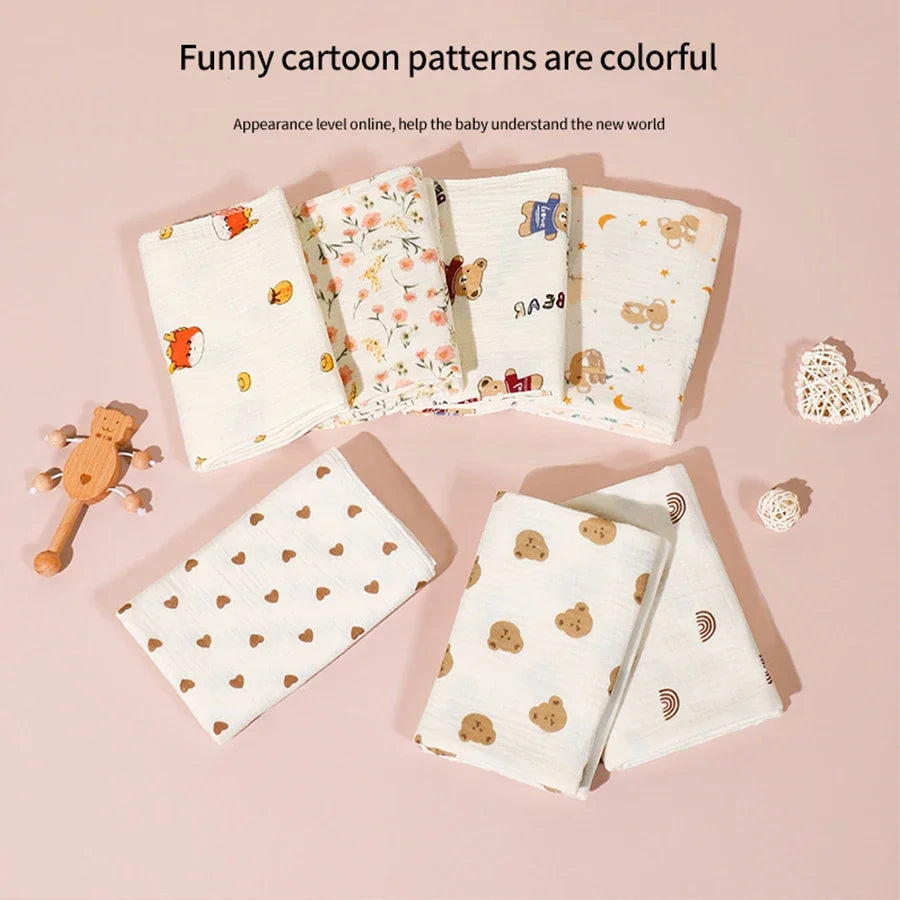2Pc Cotton Muslin Blankets Baby Receiving Blanket for Newborn Muslin Swaddle Wrap Bedding Infant Bath Towel Baby Items