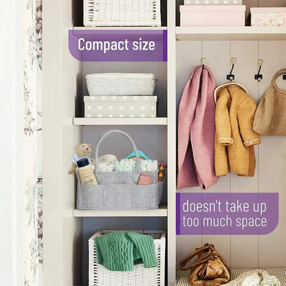 Portable Diaper Organizer — Gray