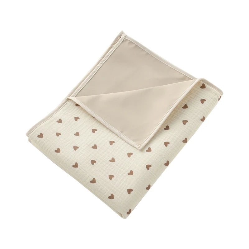 Portable Baby Diaper Table Protector - Reusable Waterproof Cotton Changing Pad
