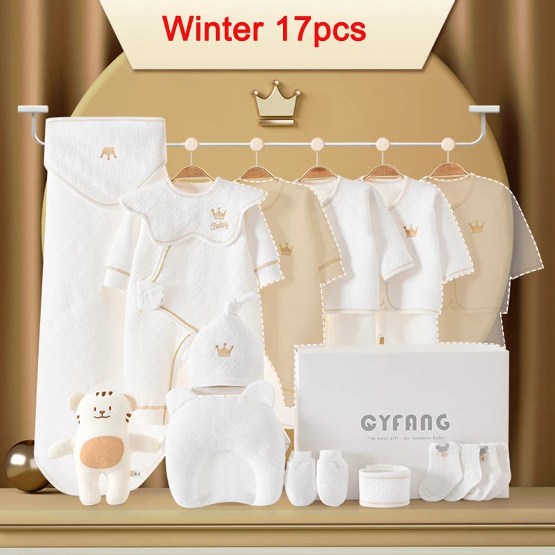 Newborn Baby Clothing Set – 15-20 Piece 100% Cotton Unisex Outfit Collection (0-3 Months)