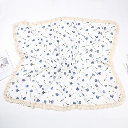 Cotton Muslin Swaddle Blanket – Tassel Baby Wrap