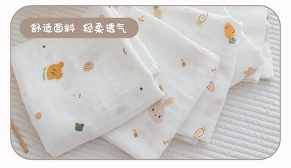 Bamboo Cotton Muslin Baby Swaddle – Lightweight 90 × 90 cm