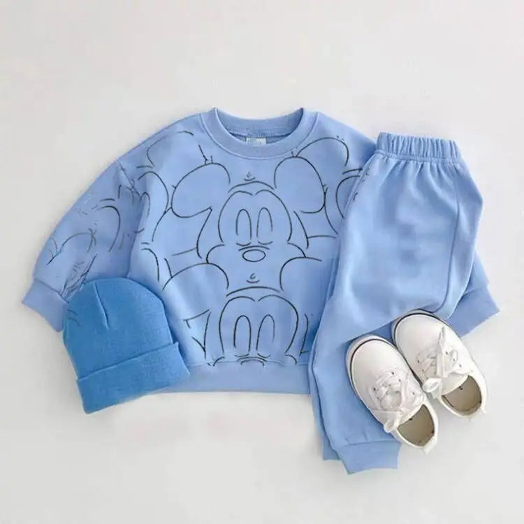 Designer Cartoon Baby Tracksuit Set – Summer T-Shirt & Shorts for Boys & Girls (0-24 Months)